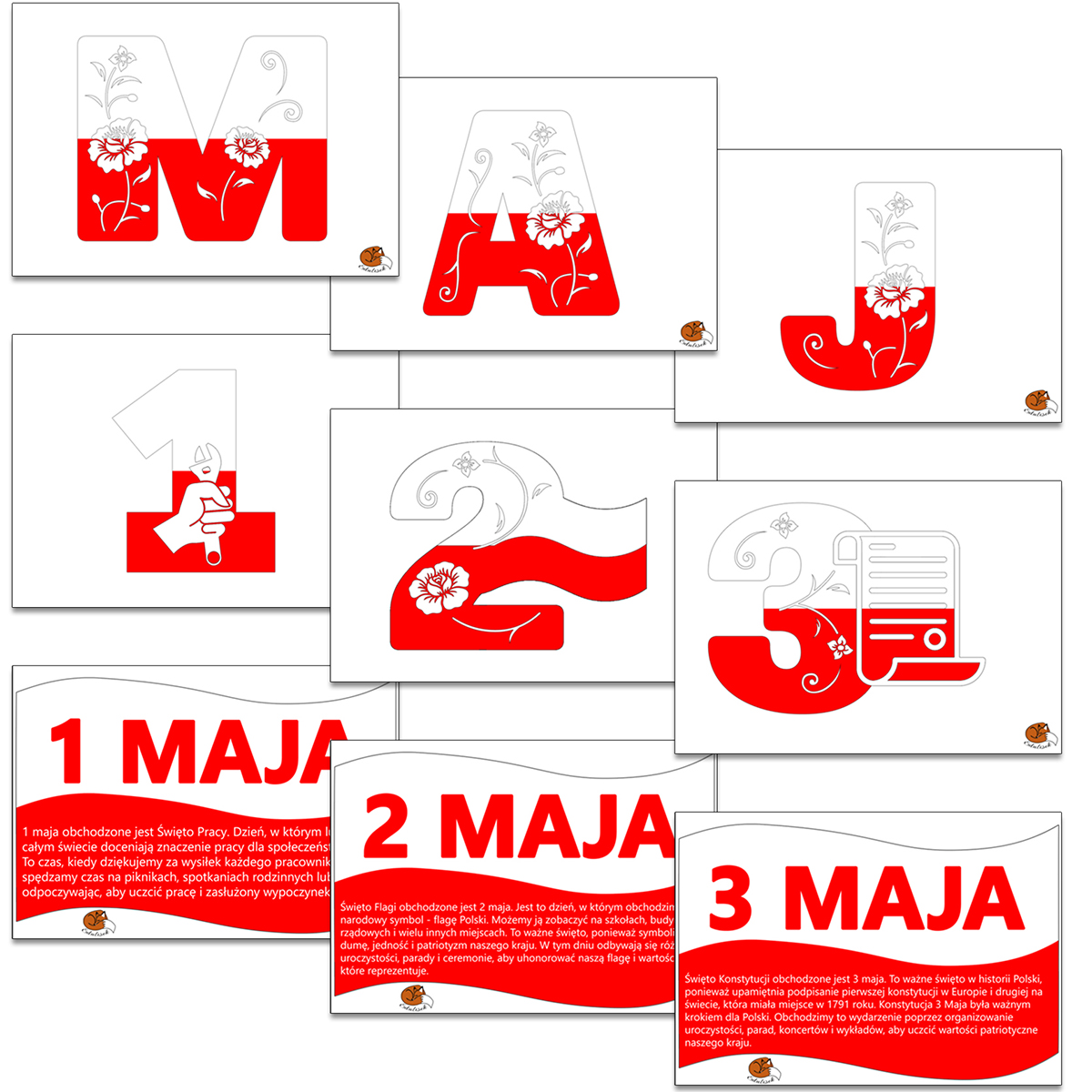 Obchody Majowe <br> Kompletny Zestaw <br> Dekoracyjno-Edukacyjny - obrazek 2