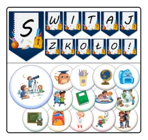 Gazetka "WITAJ SZKOŁO!" <br> Dekoracyjny Zestaw na Rozpoczęcie Roku