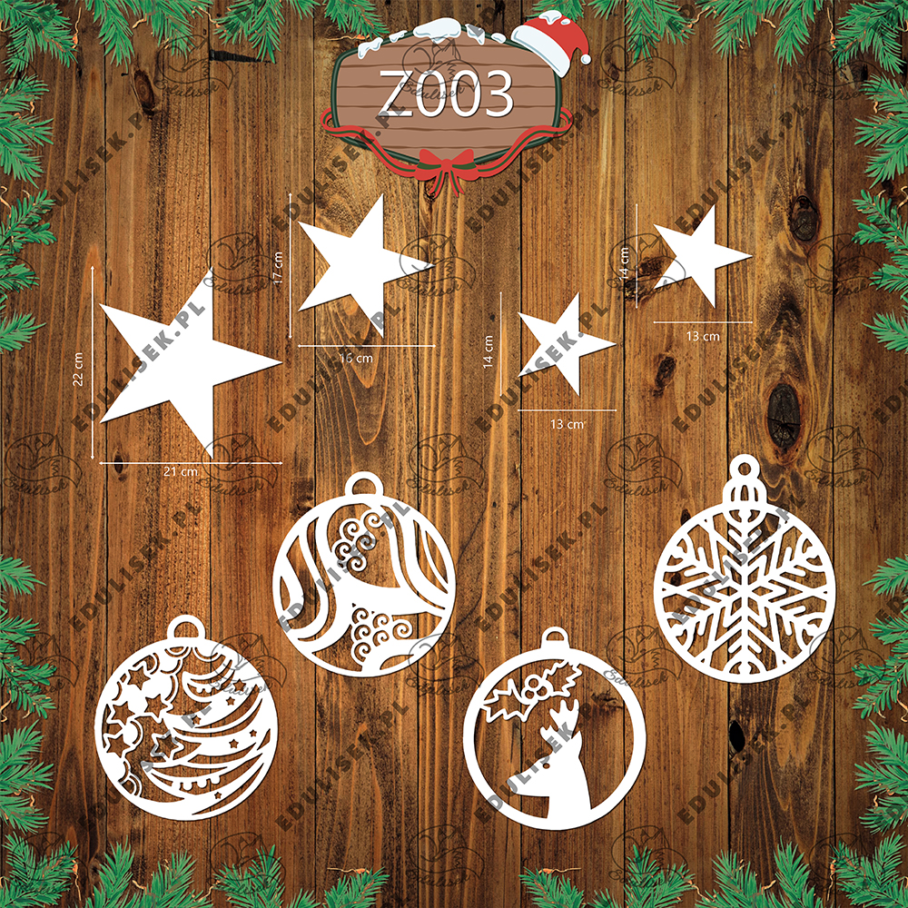 Świąteczny Zestaw Dekoracji Z003 - obrazek 2