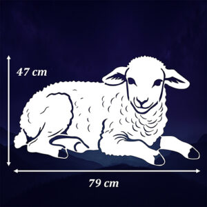 Baranek <br> Dekoracja na Jasełka XXXL <br> Scenografia Wielkoformatowa (biały)