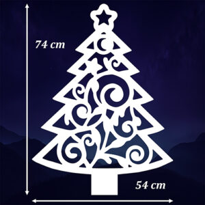 CHOINKA ŚWIĄTECZNA <br> Dekoracja Gotowa PREMIUM <br>(Biały)