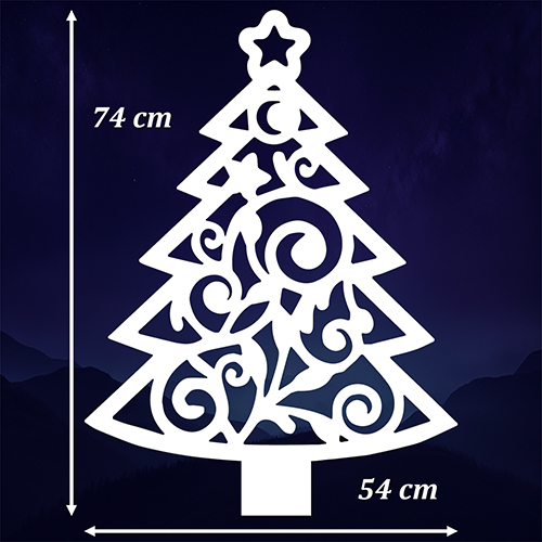 CHOINKA ŚWIĄTECZNA <br> Dekoracja Gotowa PREMIUM <br>(Biały)