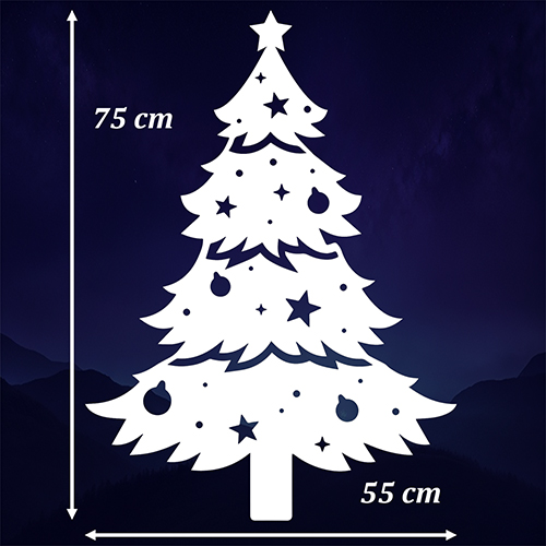 CHOINKA ŚWIĄTECZNA <br> Dekoracja Gotowa PREMIUM <br>(Biały)