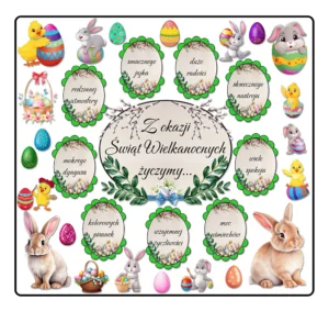 Wielkanocna Gazetka <br> Zestaw Dekoracyjny Z Życzeniami