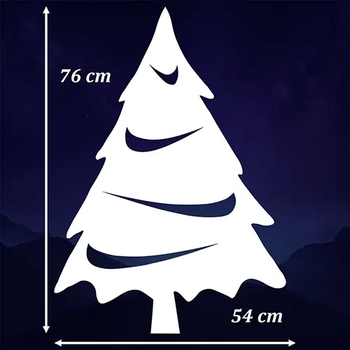 CHOINKA ŚWIĄTECZNA <br> Dekoracja Gotowa PREMIUM <br>(Biały)