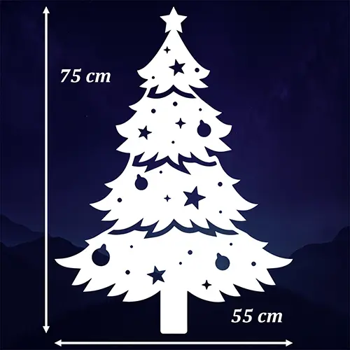 CHOINKA ŚWIĄTECZNA <br> Dekoracja Gotowa PREMIUM <br>(Biały)