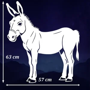 Osiołek <br> Dekoracja na Jasełka XXXL <br> Scenografia Wielkoformatowa (biały)