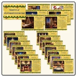 Tradycje Bożonarodzeniowe <br> Gazetka Tematyczna <br> (20 Kart + Napis)