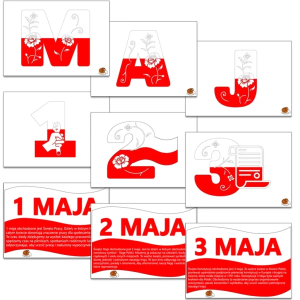 Obchody Majowe <br> Kompletny Zestaw <br> Dekoracyjno-Edukacyjny - obrazek 3