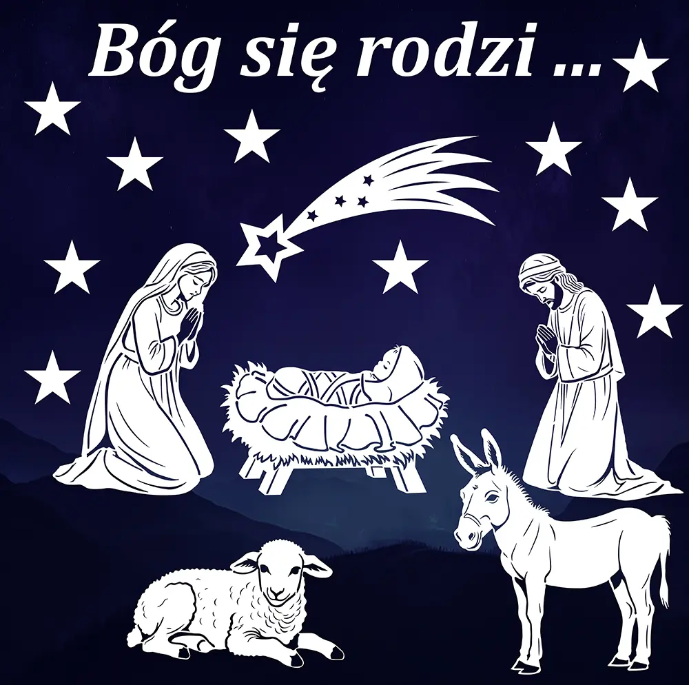 Dekoracja na Jasełka XXXL <br> Scenografia Wielkoformatowa (biały)