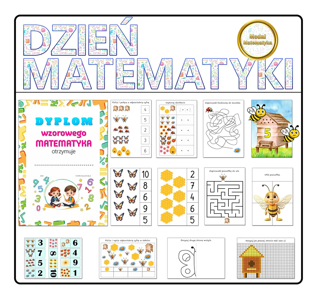Dzień Matematyki <br>Kompletny Zestaw <br>Edukacyjny & Dekoracyjny