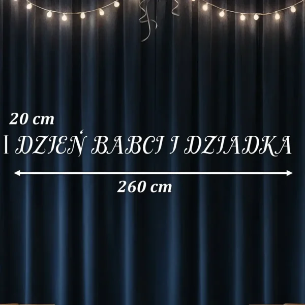 Napis Dzień Babci i Dziadka XXL - białe litery dekoracyjne na ścianę