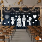 Biała dekoracja wielkoformatowa na Dzień Babci i Dziadka - zestaw XXL Edulisek