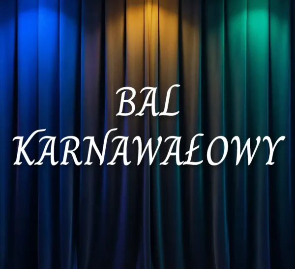 Napis Bal Karnawałowy XXL - białe litery dekoracyjne