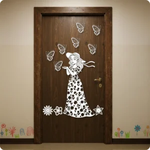 Pani Wiosna <br> Zestaw dekoracyjny na drzwi XXL (biały)