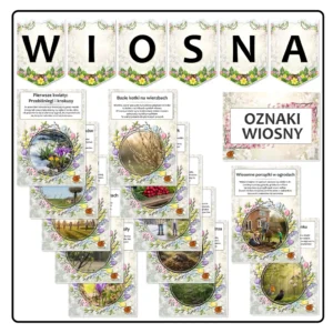 Oznaki Wiosny – Gazetka tematyczna i Dekoracyjny Napis „WIOSNA”
