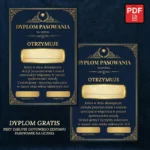 Dyplom Pasowania na Ucznia - Wersja dla Chłopca i Dziewczynki