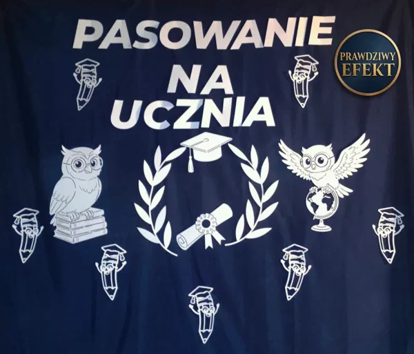 Pasowanie na Ucznia XXL <br>Gotowa dekoracja (biała) - obrazek 2