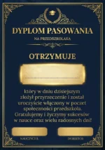 Dyplom Pasowania na Przedszkolaka - Wersja dla Chłopca i Dziewczynki - obrazek 3