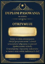 Dyplom Pasowania na Ucznia - Wersja dla Chłopca i Dziewczynki - obrazek 3