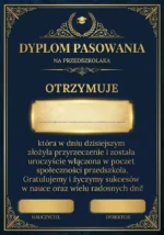 Dyplom Pasowania na Przedszkolaka - Wersja dla Chłopca i Dziewczynki - obrazek 2
