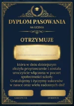 Dyplom Pasowania na Ucznia - Wersja dla Chłopca i Dziewczynki - obrazek 2