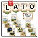 Oznaki Lata – Gazetka tematyczna i Dekoracyjny Napis „LATO”